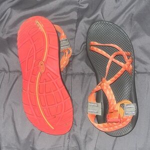 Like new pink and orange chacos